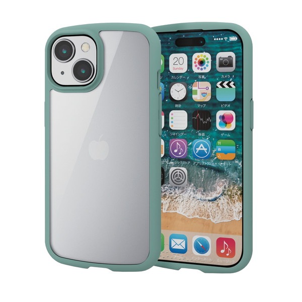 ELECOM ���쥳�� PM-A23ATSLFCGN iPhone 15 �ʎ��̎ގ؎��Ďގ����� TOUGH SLIM LITE �̎ڎ��ю��׎� ���̎��؎� ���Ď׎��̎ߎ�������° ���ގ؎��ݡڥ���󥻥��Բġ��̳�ƻ����Υ�������Բġ�