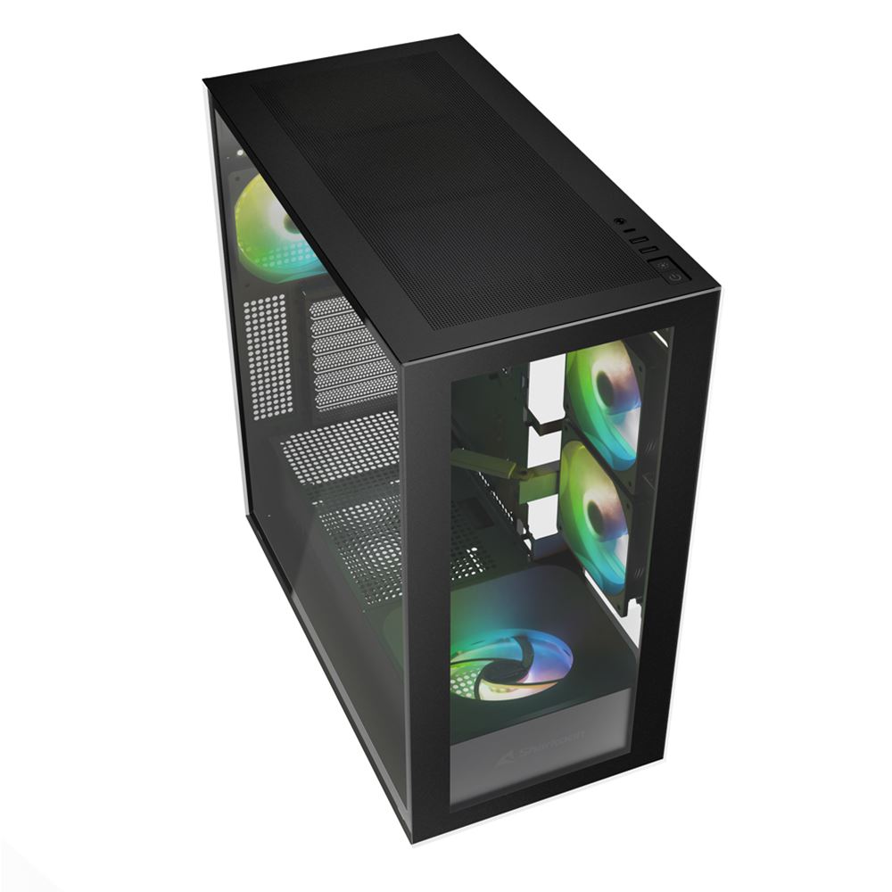 Sharkoon PC������ REBEL C60 RGB BK �� ATX/m-ATX/mini-ITX �ڥ���󥻥��Բġ��̳�ƻ����Υ�������Բġ�