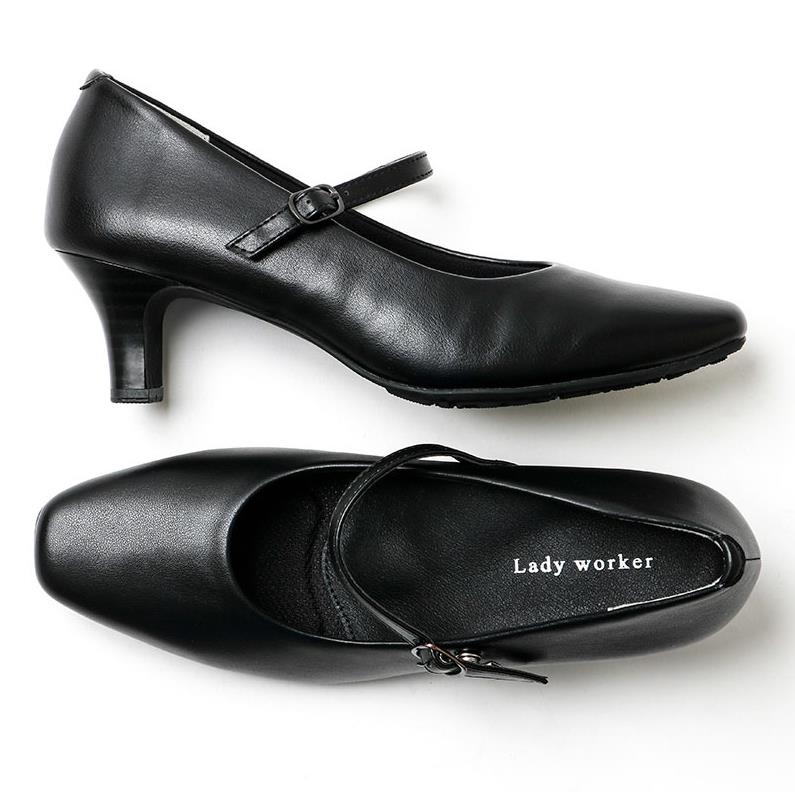 �����å������� Lady woker(��ǥ������) ����4E���� 5.5cm�ҡ��� �����������ȥ� ���ȥ�åץѥ�ץ� LO-17090 ��ǥ����� �֥�å� 23.0cm -��������-���̳�ƻ����Υ��������Բġ�