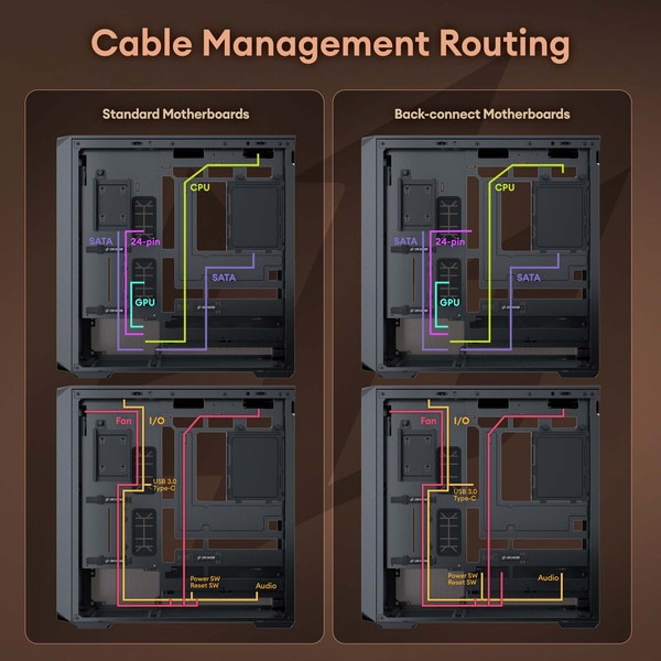Okinos ATX PC������ Air Cross  �������饹��� �ǥ奢�륨���ե����߷פ�ATX������ ������ʥåȺ�Υ�������Ȥ���ħŪ�ʥե���ȥѥͥ� �Ÿ��������� 90�벣�����߷�(����170 mm�б�)�ڥ���󥻥��Բġ��̳�ƻ����Υ�������Բġ�
