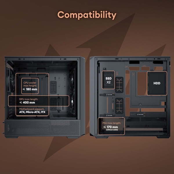 Okinos ATX PC������ Air Cross  �������饹��� �ǥ奢�륨���ե����߷פ�ATX������ ������ʥåȺ�Υ�������Ȥ���ħŪ�ʥե���ȥѥͥ� �Ÿ��������� 90�벣�����߷�(����170 mm�б�)�ڥ���󥻥��Բġ��̳�ƻ����Υ�������Բġ�