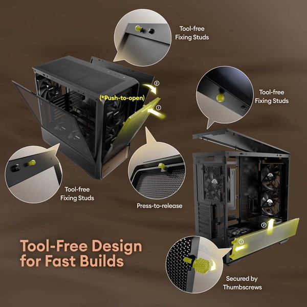 Okinos ATX PC������ Air Cross  �������饹��� �ǥ奢�륨���ե����߷פ�ATX������ ������ʥåȺ�Υ�������Ȥ���ħŪ�ʥե���ȥѥͥ� �Ÿ��������� 90�벣�����߷�(����170 mm�б�)�ڥ���󥻥��Բġ��̳�ƻ����Υ�������Բġ�