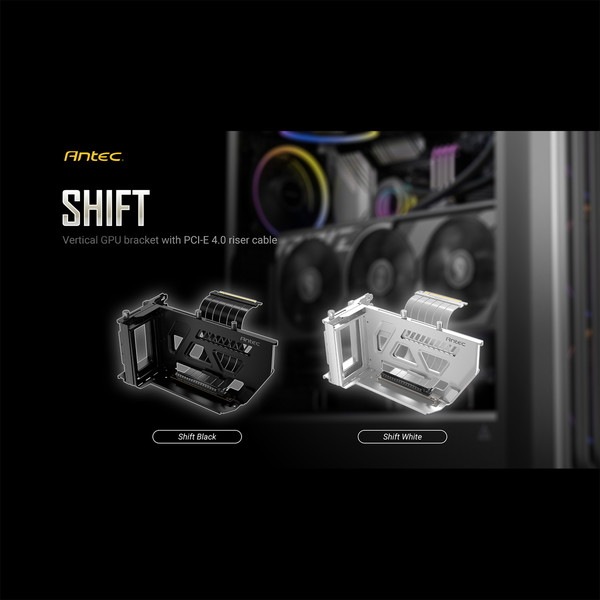 Antec ����ե��å��������ѥ֥饱�åȡܥ饤���������֥� SHIFT White AT-ARCVB-W190-PCIE4-RTX40 ��ư�� ���֤� RTX4090 PCIe4.0 �б� �ۥ磻�� �ڥ���󥻥��Բġ��̳�ƻ����Υ�������Բġ�