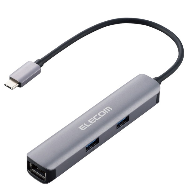 ELECOM エレコム DST-C17SV ドッキングステーション Type-C接続 USBA×3ポート HDMI×1ポート LANポート付 アルミ筐体 スリム シルバー ドッキングハブ【キャンセル不可・北海道沖縄離島配送不可】