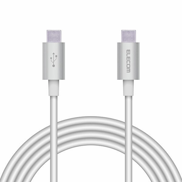 ELECOM ���쥳�� MPA-CCPS20PNSV ���ώΡ����̎ގڎ�����USB�����̎ގ� USB(C-C) ����ѵ� USB Power Delivery�б� ǧ���� 2.0m ���َʎގ� �ڥ���󥻥��Բġ��̳�ƻ����Υ�������Բġ�