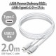 ELECOM ���쥳�� MPA-CCPS20PNSV ���ώΡ����̎ގڎ�����USB�����̎ގ� USB(C-C) ����ѵ� USB Power Delivery�б� ǧ���� 2.0m ���َʎގ� �ڥ���󥻥��Բġ��̳�ƻ����Υ�������Բġ�