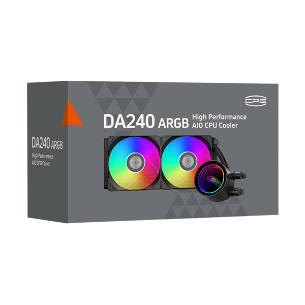 CPS 水冷CPUクーラー DA240 ARGB Black 120mmファン×2 LGA1851対応 ARGB発光 静音 ブラック DA240-ARGB-BK PCCOOLER 【キャンセル不可・北海道沖縄離島配送不可】