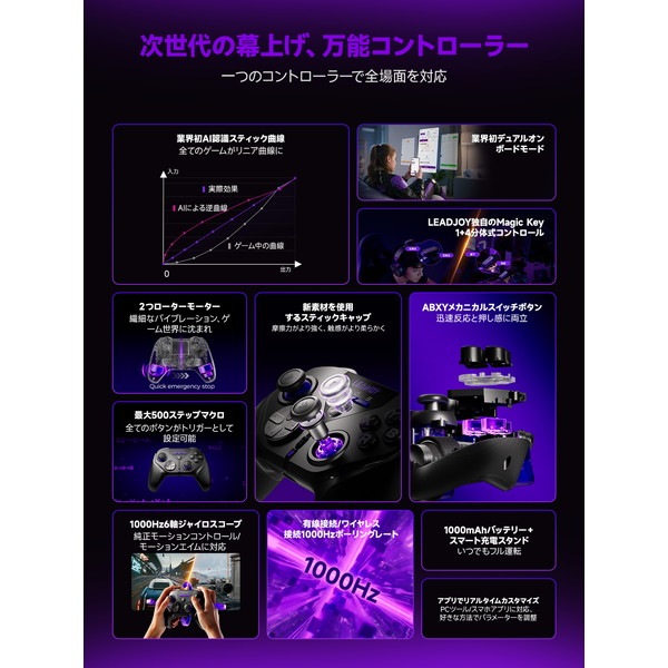 4573615591035 LEADJOY ワイヤレスゲームコントローラー XENO-PLUS