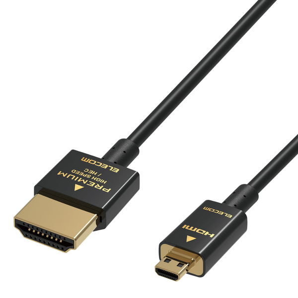 ELECOM ���쥳�� DH-HDP14SSU10BK microHDMI�����֥� �ץ�ߥ��� �����ѡ������ 4K 2K RoHS��� 1m �֥�å��ڥ���󥻥��Բġ��̳�ƻ����Υ�������Բġ�