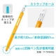 ELECOM エレコム P-TPENSEYL タッチペン スタイラスペン 導電繊維タイプ 六角鉛筆型 ペン先交換可 ストラップホール付 【 iPad iPhone Android各種 スマホ タブレット 】対応 イエロー【キャンセル不可・北海道沖縄離島配送不可】