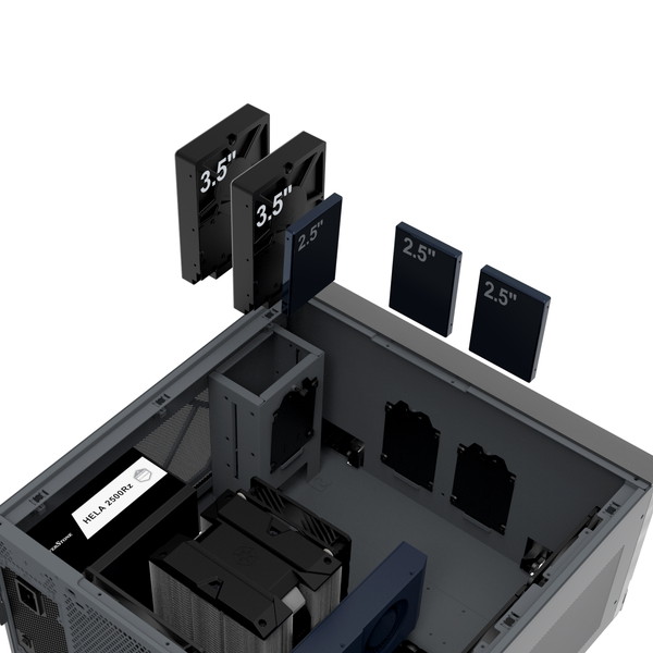 Silverstone PCケース Crown 04 SST-CW04TB 据え置き型ケース 大型PCケース ワークステーション 【代引・日時指定・キャンセル不可・北海道沖縄離島配送不可】