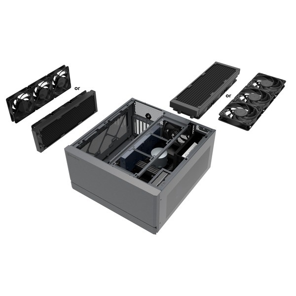 Silverstone PCケース Crown 04 SST-CW04TB 据え置き型ケース 大型PCケース ワークステーション 【代引・日時指定・キャンセル不可・北海道沖縄離島配送不可】