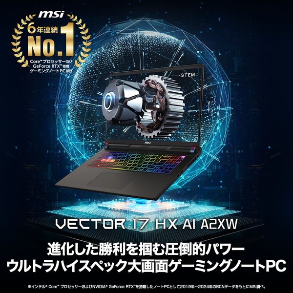 4711377301749 MSI ゲーミングノートPC Vector-17-HX-AI-A2XWJG