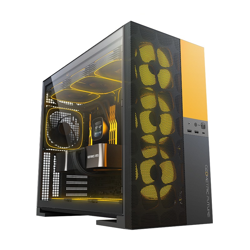 GEOMETRIC FUTURE �ߥɥ륿� PC������ Model 5��VENT��GF-M5-Vent-YBK�� �֥�å��ڥ���󥻥��Բġ��̳�ƻ����Υ�������Բġ�