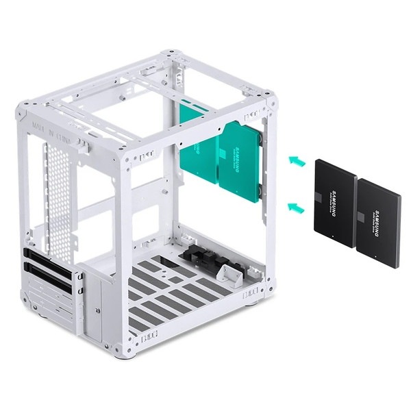 JONSBO PC������ C6 White �ۥ磻�� Micro-ATX�б� �ߥ˥�� ��å���ѥͥ� �������� 4����æ ����ѥ��� �⥨���ե��� ����� ���� ���� ����󥹥ܡڥ���󥻥��Բġ��̳�ƻ����Υ�������Բġ�