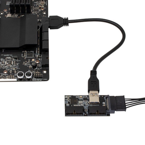 Ainex アイネックス USB3.0ヘッダー 2分配ハブ HUB-09【キャンセル不可・北海道沖縄離島配送不可】 -お取り寄せ-