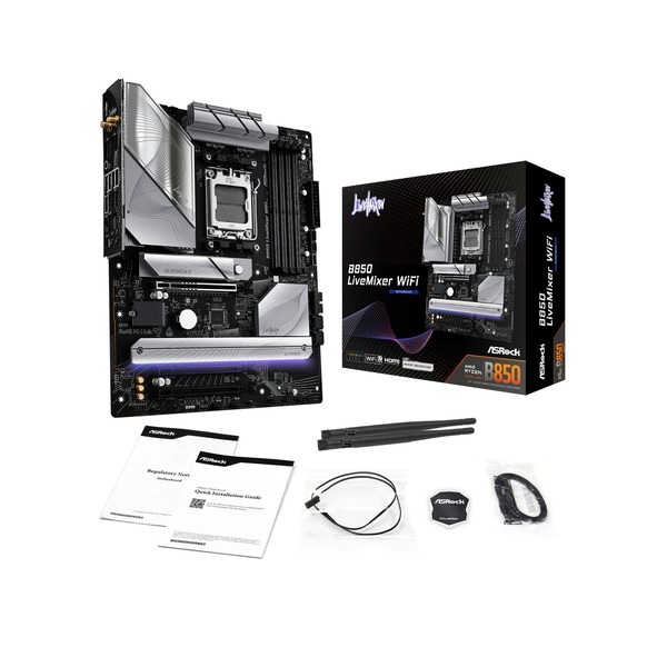 ASRock ޥܡ B850 LiveMixer WiFi AM5 AMD B850 ATX DDR5
