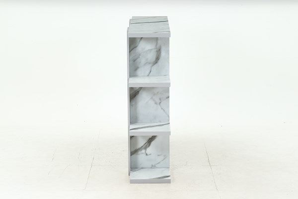 不二貿易 FUGAオープンシェルフ4段幅広 大理石 FG-1204SH 商品コード59279【代引・日時指定・キャンセル不可・北海道沖縄離島配送不可】 -お取リ寄せ-