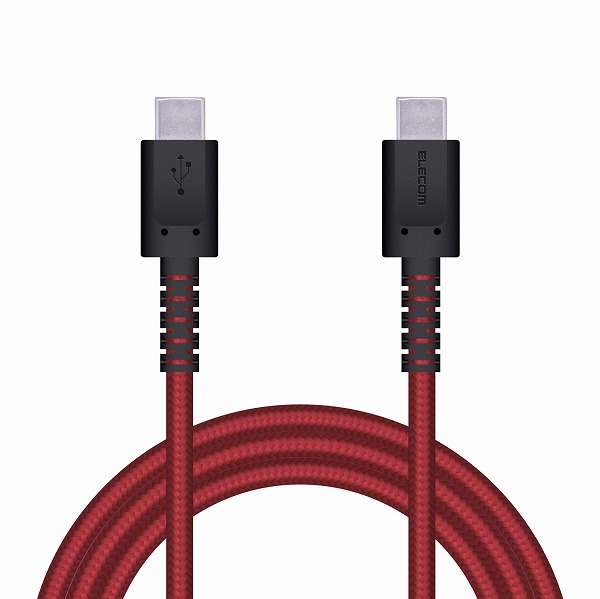 ELECOM ���쥳�� MPA-CCS12PNRD ���ώΡ����̎ގڎ�����USB�����̎ގ� USB(C-C) ���ѵ� USB Power Delivery�б� ǧ���� 1.2m �ڎ��Ď� �ڥ���󥻥��Բġ��̳�ƻ����Υ�������Բġ�