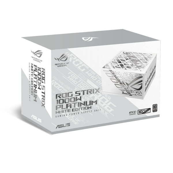 ASUS PC�Ÿ� ROG-STRIX-1000P-GAMING-WHITE 80Plus Platinum ǧ�� ATX3.1 �б� �ڥ���󥻥��Բġ��̳�ƻ����Υ�������Բġ�