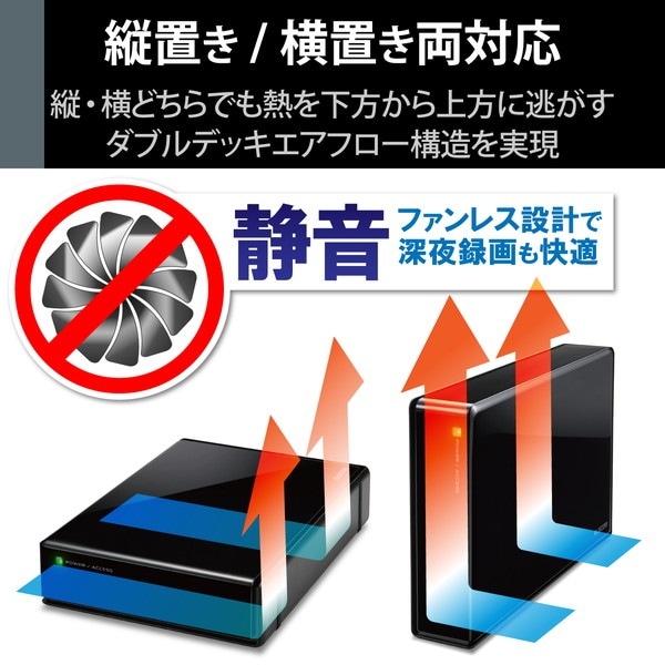 ELECOM エレコム ELD-QEN2020UBK HDD 外付け SeeQVault規格 USB3.2(Gen1) ブラック 2TB【キャンセル不可・北海道沖縄離島配送不可】