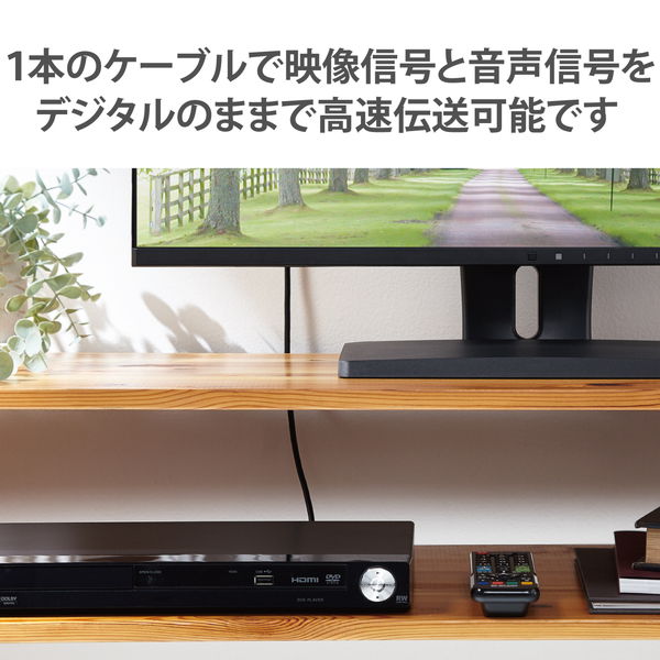 ELECOM エレコム DH-HDLOA10BK HDMIケーブル 10m 4K 60p 金メッキ 長尺 無給電タイプ ARC ブラック【キャンセル不可・北海道沖縄離島配送不可】