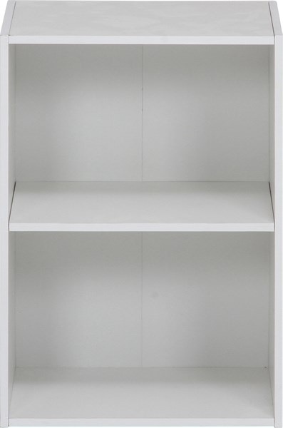 不二貿易 カラーボックス 可動棚2段 WH TKD023 商品コード96613【代引・日時指定・キャンセル不可・北海道沖縄離島配送不可】 -お取リ寄せ-