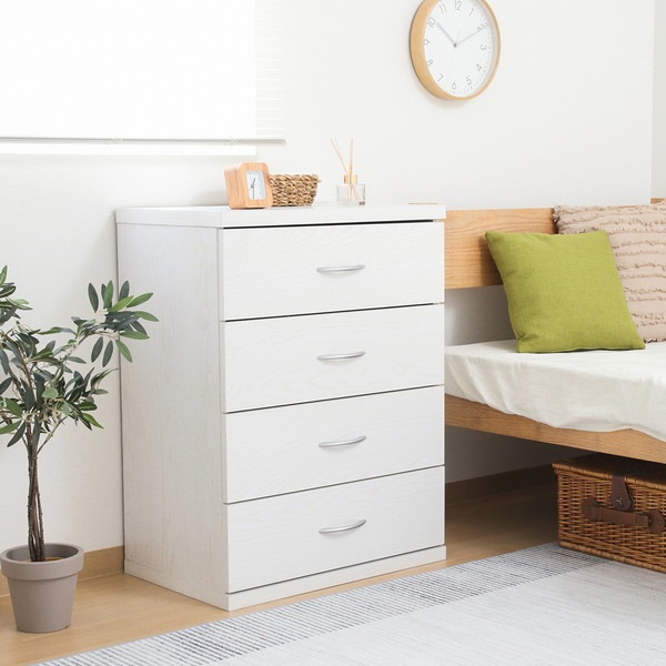 不二貿易 ラルゴ チェスト オークWH 商品コード73411 【代引・日時指定・キャンセル不可・北海道沖縄離島配送不可】 -お取リ寄せ-