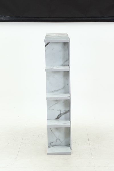 不二貿易 FUGAオープンシェルフ5段幅広 大理石 FG-1205SH 商品コード59282【代引・日時指定・キャンセル不可・北海道沖縄離島配送不可】 -お取リ寄せ-
