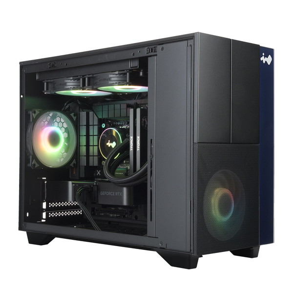 InWin ミニタワー PCケース F3 Black IW-CS-F3BLK-1AN120 Micro-ATX Mini-ITX 対応 ガラスパネル ブラック 【キャンセル不可・北海道沖縄離島配送不可】