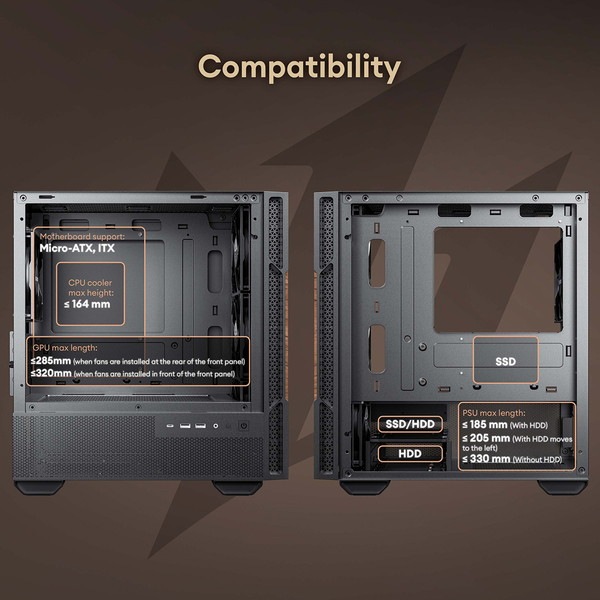 Okinos PCケース Cypress 3 Wood 木材仕様 ファン4基標準搭載 Micro-ATX/ITX対応 裏配線スペース搭載 ミドルタワー 【キャンセル不可・北海道沖縄離島配送不可】