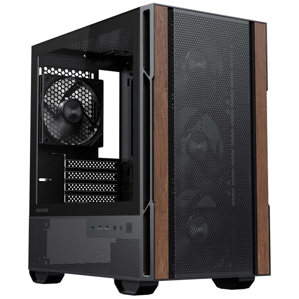 Okinos PCケース Cypress 3 Wood 木材仕様 ファン4基標準搭載 Micro-ATX/ITX対応 裏配線スペース搭載 ミドルタワー 【キャンセル不可・北海道沖縄離島配送不可】