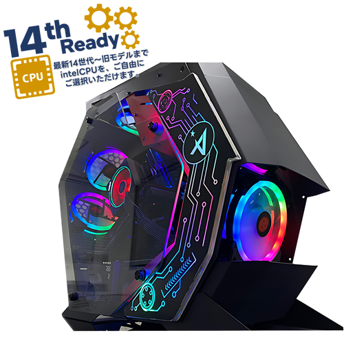 intel 14th뻳꡼IKAZUCHI BEAST(ܹ CPU:Corei7-14700F/:DDR5 32GB RGB/SSD:NVMe 1TB M.2 SSD Gen4/HDD:-/Ÿ:850W 80 PLUS Gold/:RTX5060) Raizan-443185 ߥPC BTOѥ