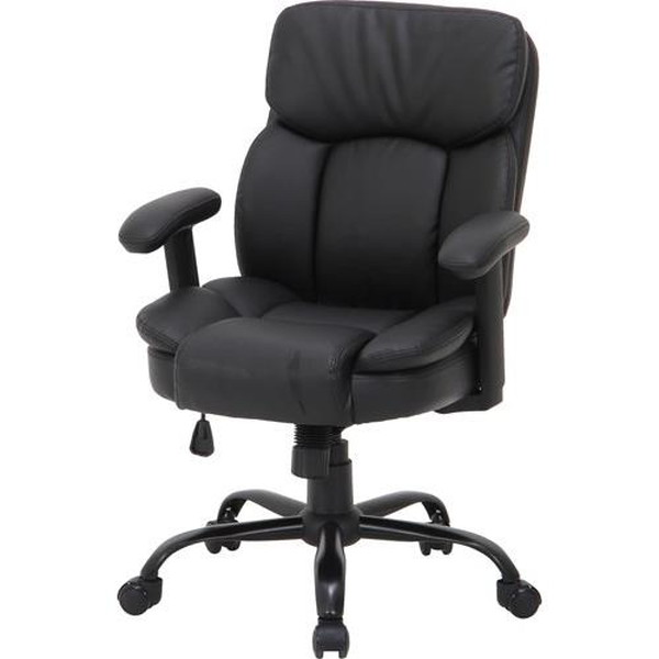 不二貿易 PUプレジデントチェアーマンチェスター BK H-2640-TH 商品コード60002【代引・日時指定・キャンセル不可・北海道沖縄離島配送不可】 -お取リ寄せ-