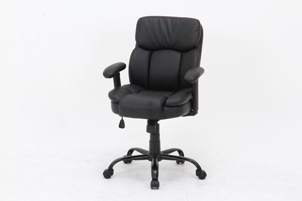 不二貿易 PUプレジデントチェアーマンチェスター BK H-2640-TH 商品コード60002【代引・日時指定・キャンセル不可・北海道沖縄離島配送不可】 -お取リ寄せ-