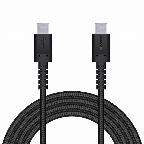 ELECOM エレコム MPA-CCS20PNBK スマホ・タブレット用USBケーブル USB(C-C) 高耐久 USB Power Delivery対応 認証品 2.0m ブラック 【キャンセル不可・北海道沖縄離島配送不可】