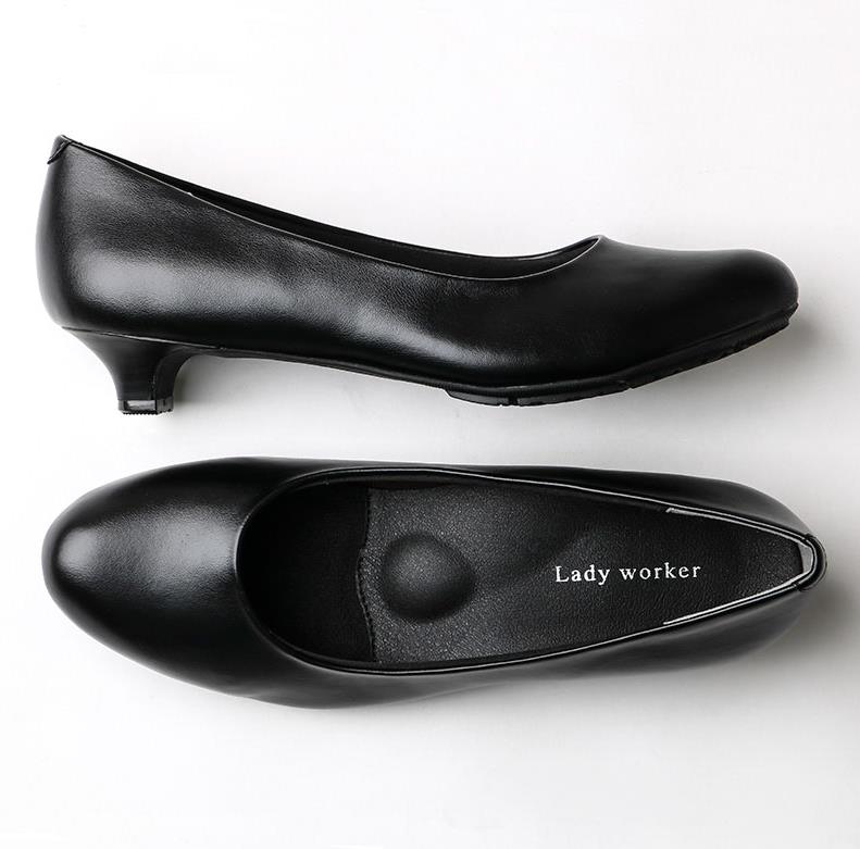 �����å������� Lady woker(��ǥ������) ����3E���� 3cm�ҡ��� �饦��ɥȥ� �ץ졼��ѥ�ץ� LO-17100 ��ǥ����� �֥�å� 23.0cm -��������-���̳�ƻ����Υ��������Բġ�