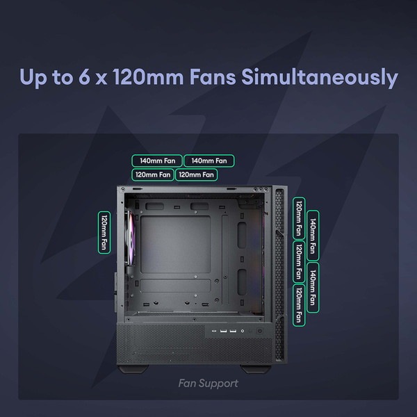 Okinos PC������ Cypress 3 ARGB ARGB�ե���4��ɸ����� Micro-ATX/ITX�б� ΢�������ڡ������ �ߥɥ륿� �ڥ���󥻥��Բġ��̳�ƻ����Υ�������Բġ�