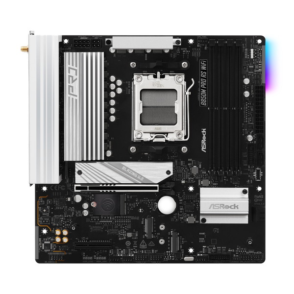 ASRock マザーボード B850M Pro RS WiFi AM5 AMD B850 MicroATX DDR5