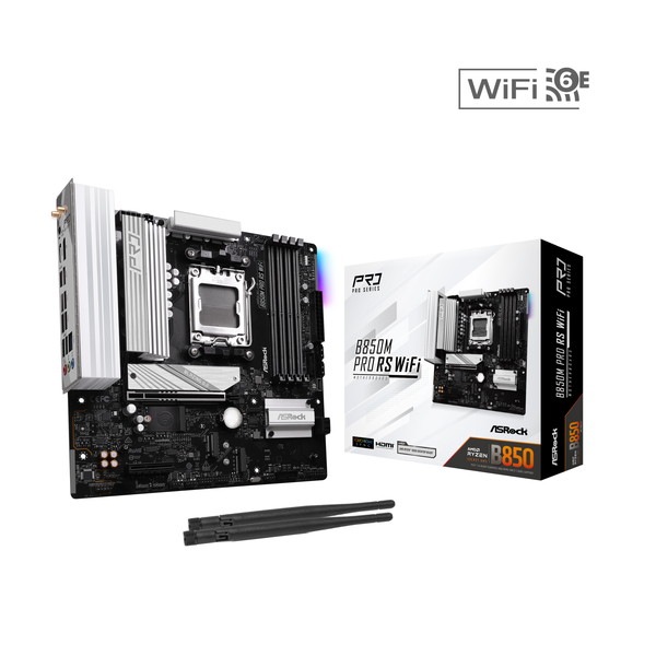 ASRock マザーボード B850M Pro RS WiFi AM5 AMD B850 MicroATX DDR5
