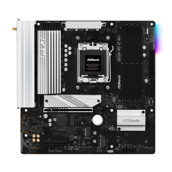 ASRock マザーボード B850M Pro RS WiFi AM5 AMD B850 MicroATX DDR5