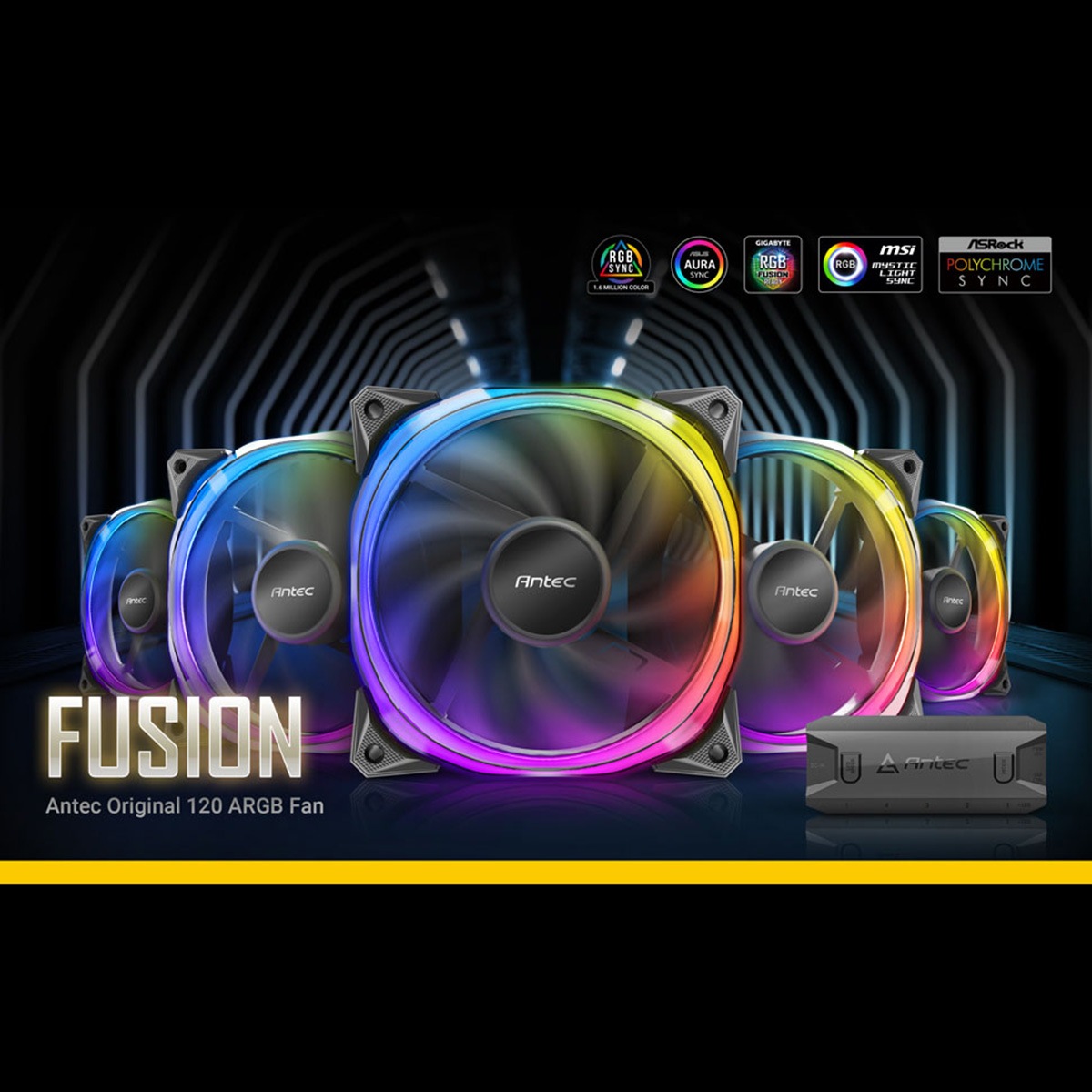 ANTEC RGBファン3個セット Fusion 120 ARGB_3+C 【キャンセル不可・北海道沖縄離島配送不可】
