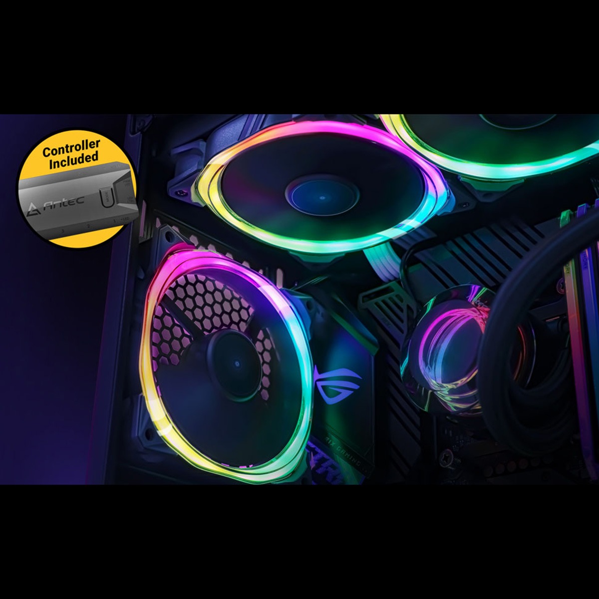 ANTEC RGBファン3個セット Fusion 120 ARGB_3+C 【キャンセル不可・北海道沖縄離島配送不可】