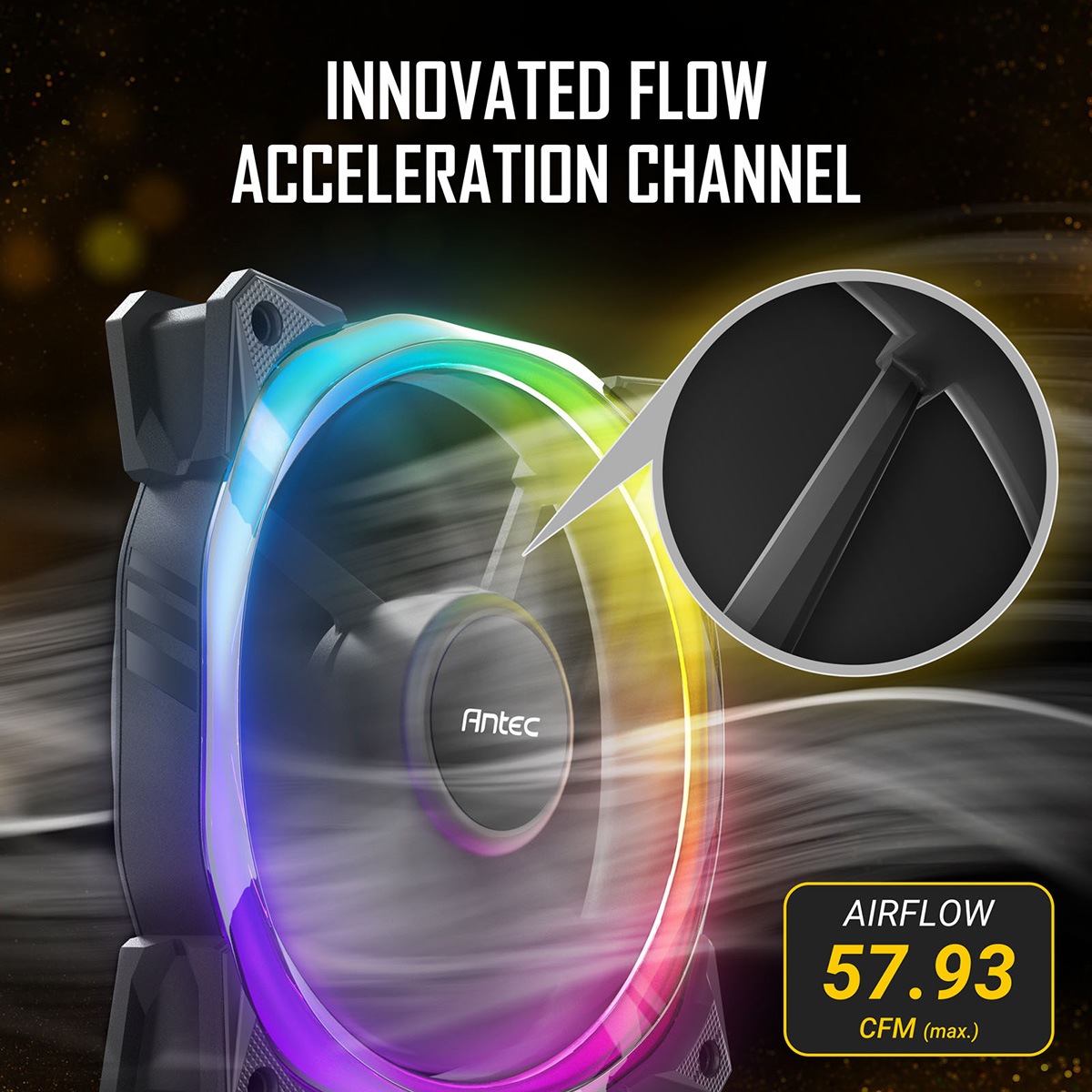 ANTEC RGBファン3個セット Fusion 120 ARGB_3+C 【キャンセル不可・北海道沖縄離島配送不可】