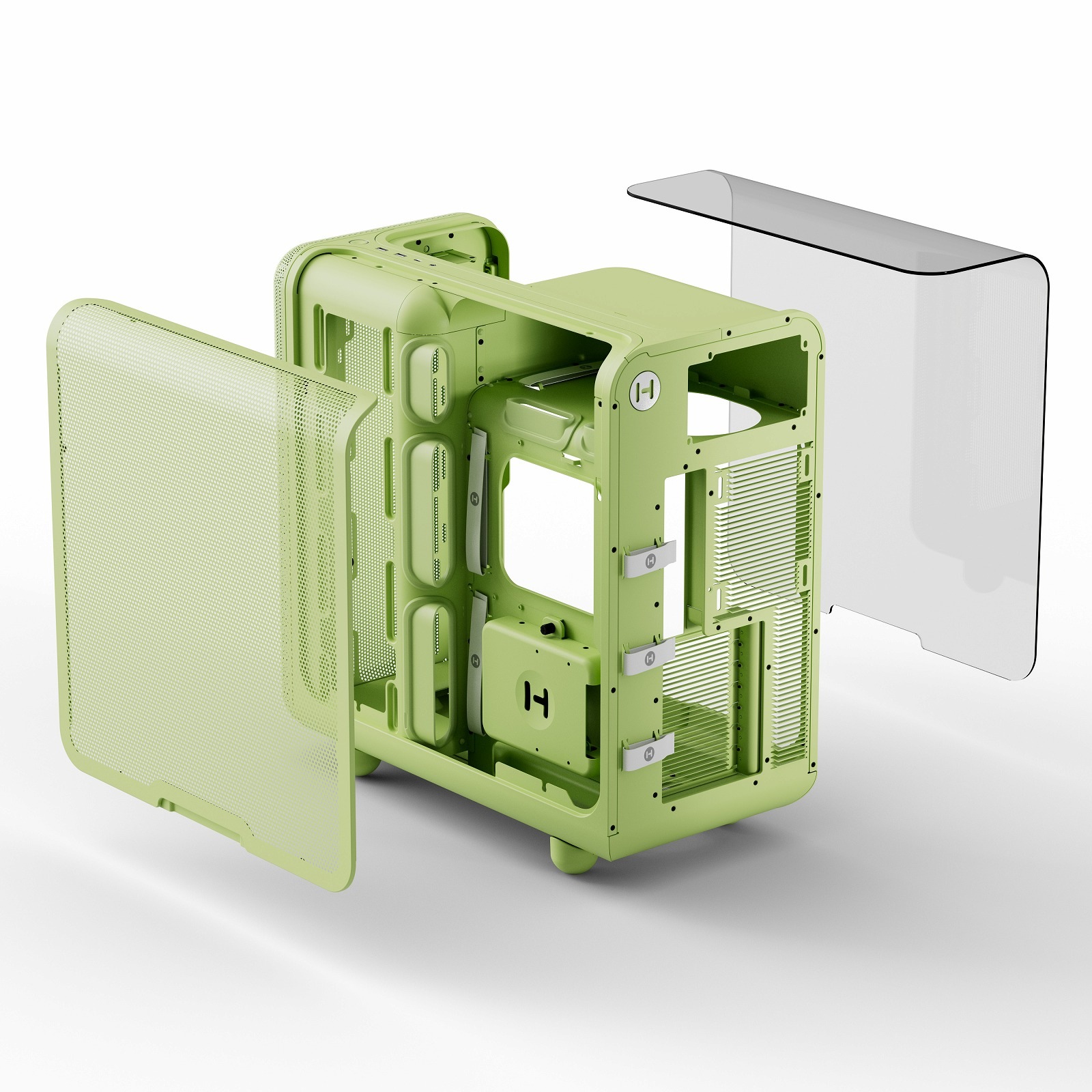 HYTE PC������ X50 Matcha Milk ���̶������饹��� �饦��ɥǥ�����E-ATX�б�PC������ X50�����꡼�� �ڥ���󥻥��Բġ��̳�ƻ����Υ�������Բġ�