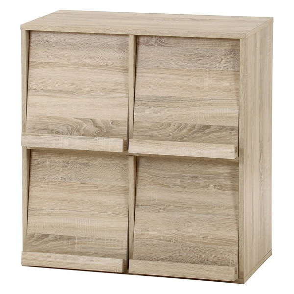 4953980734174 不二貿易 ディスプレイラック 4マス オーク DP8085 商品