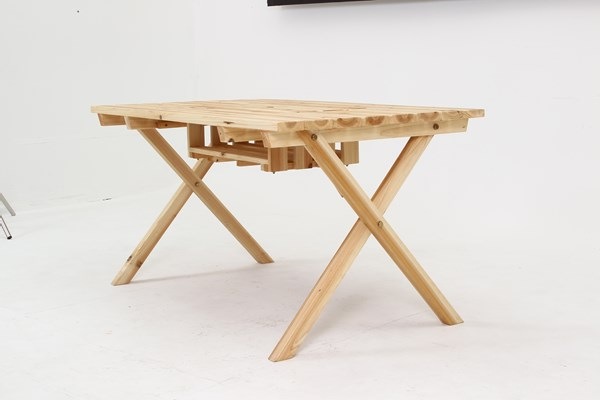 不二貿易 BBQテーブル&ベンチセット コンロスペース付 NA SD09-1032NA 商品コード84524【代引・日時指定・キャンセル不可・北海道沖縄離島配送不可】 -お取リ寄せ-