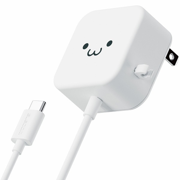 ELECOM ���쥳�� MPA-ACC20WF AC���Ŵ� ���ώΎ����̎ގڎ����� 2.4A���� Type-C USB-C �����̎ގٰ��η� 1.5m �Ύ܎��Ď̎����� �ڥ���󥻥��Բġ��̳�ƻ����Υ�������Բġ�