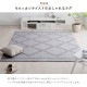 イケヒコ ラグ カーペット ベニワレン柄 シンプル 撥水 手洗い ボリュームラグ ホットカーペット対応 床暖房対応 アイボリー 約200×250cm 1274040143201【代引き不可】【北海道沖縄離島は配送不可】-お取り寄せ品-