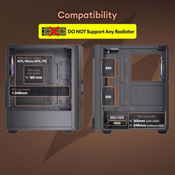 Okinos PC Cypress 5 ARGB ں ARGBե4ɸ ATX/Micro-ATX/ITXб ߥɥ륿 ڥ󥻥Բġ̳ƻΥԲġ